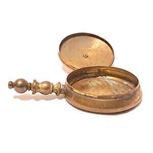 VINTAGE MINI BRASS POCKET ASHTRAY 3" Total in length